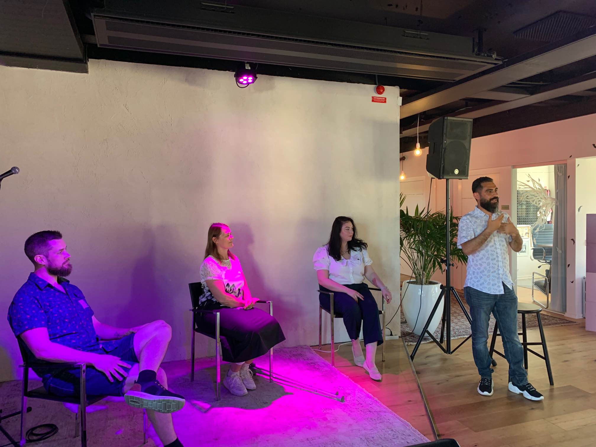 Photo from a panel discussion with Tech Leaders Guild